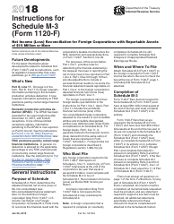 Instructions for IRS Form 1120-F Schedule M-3 Net Income (Loss) Reconciliation for Foreign Corporations With Reportable Assets of $10 Million or More