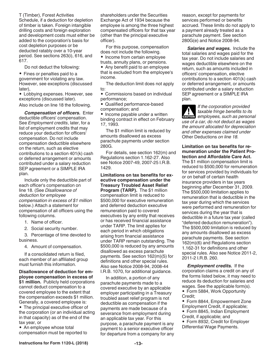 Instructions for IRS Form 1120-L U.S. Life Insurance Company Income Tax Return, Page 13
