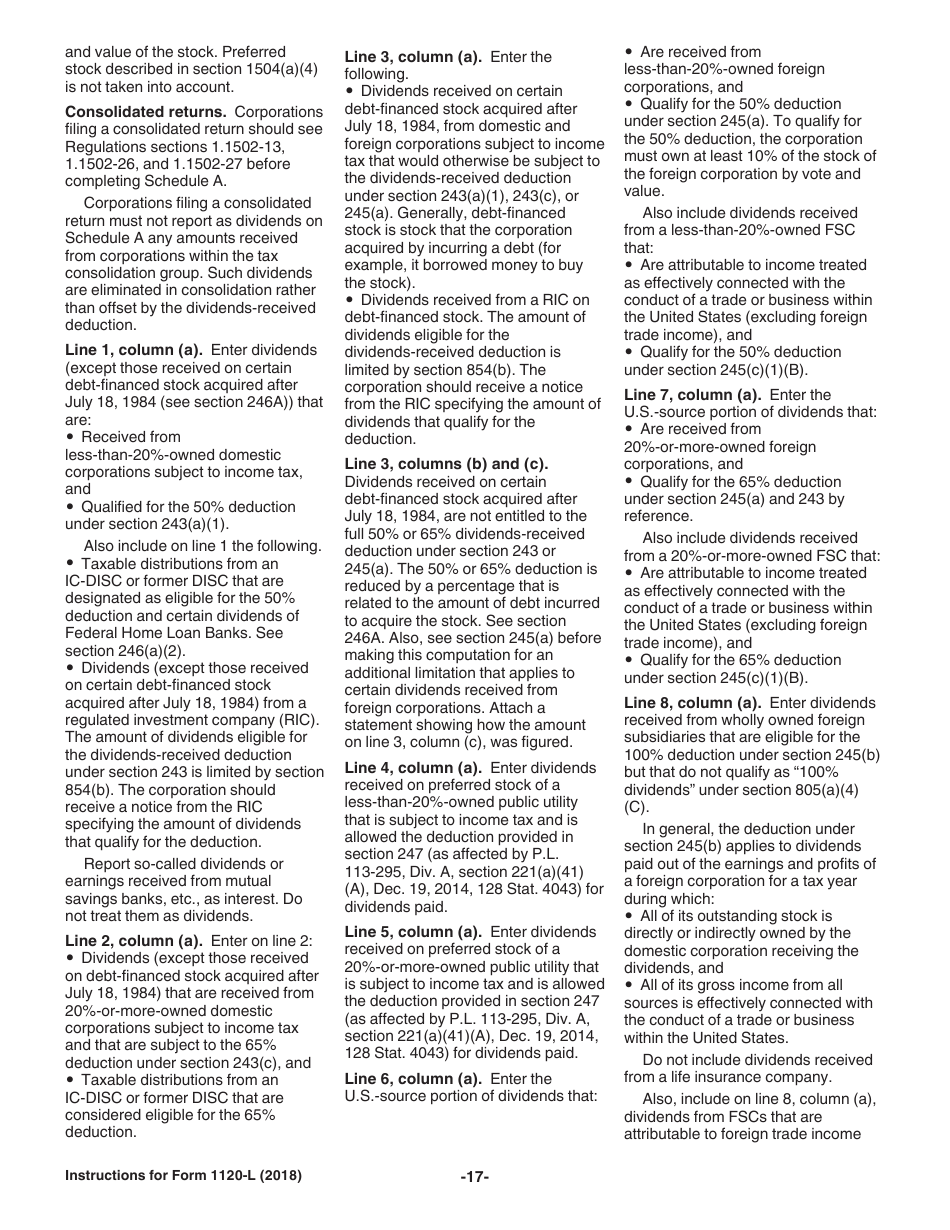 Instructions for IRS Form 1120-L U.S. Life Insurance Company Income Tax Return, Page 17