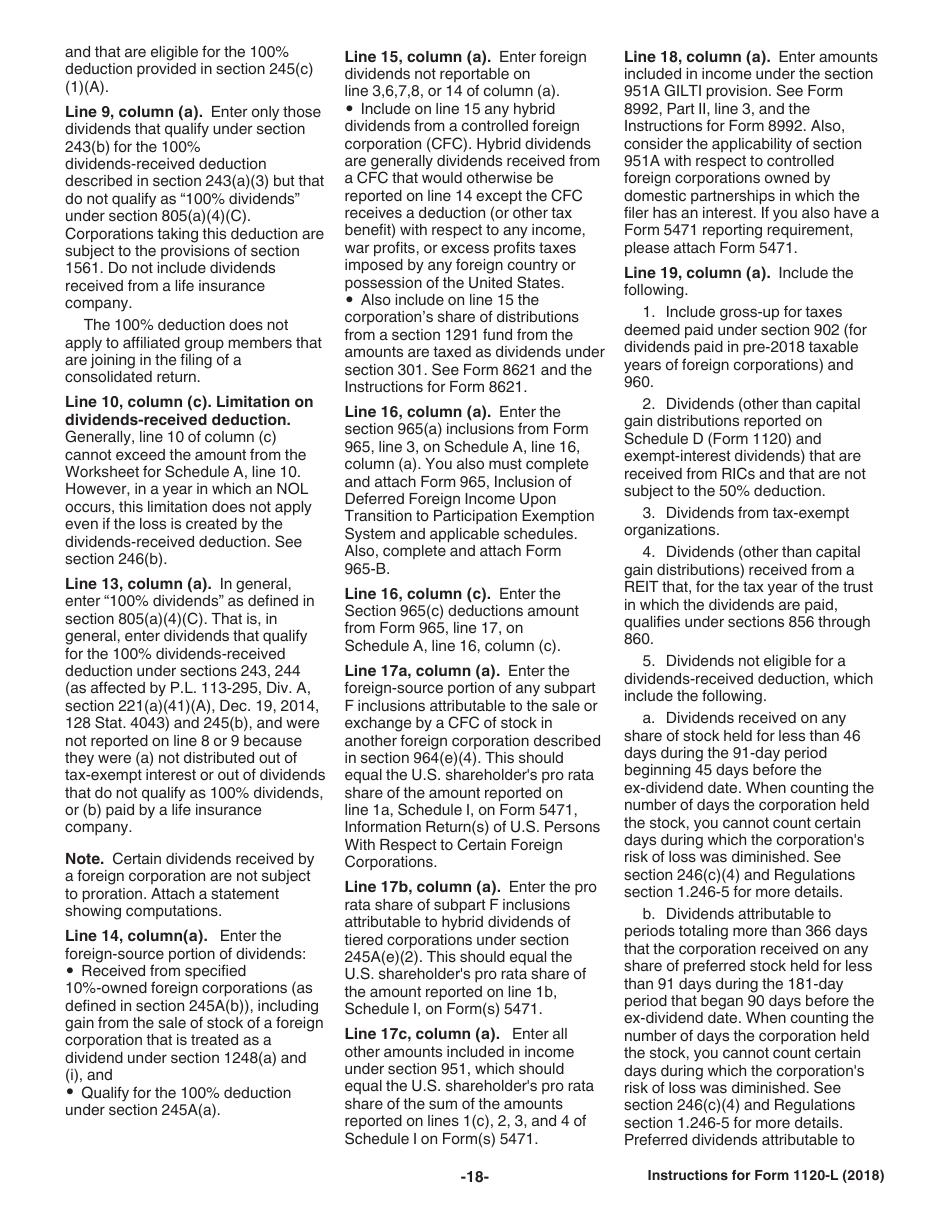 Instructions for IRS Form 1120-L U.S. Life Insurance Company Income Tax Return, Page 18