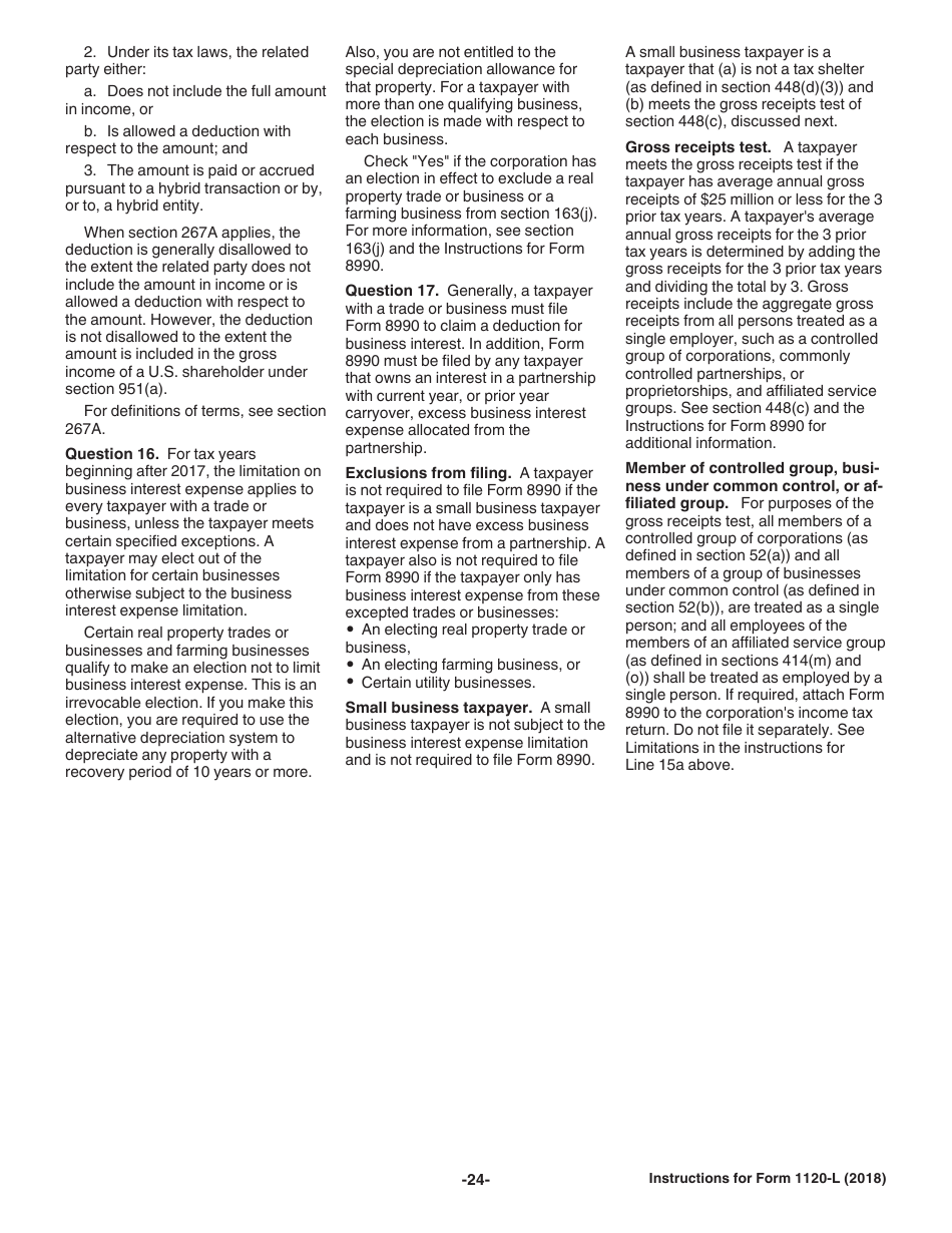 Instructions for IRS Form 1120-L U.S. Life Insurance Company Income Tax Return, Page 24