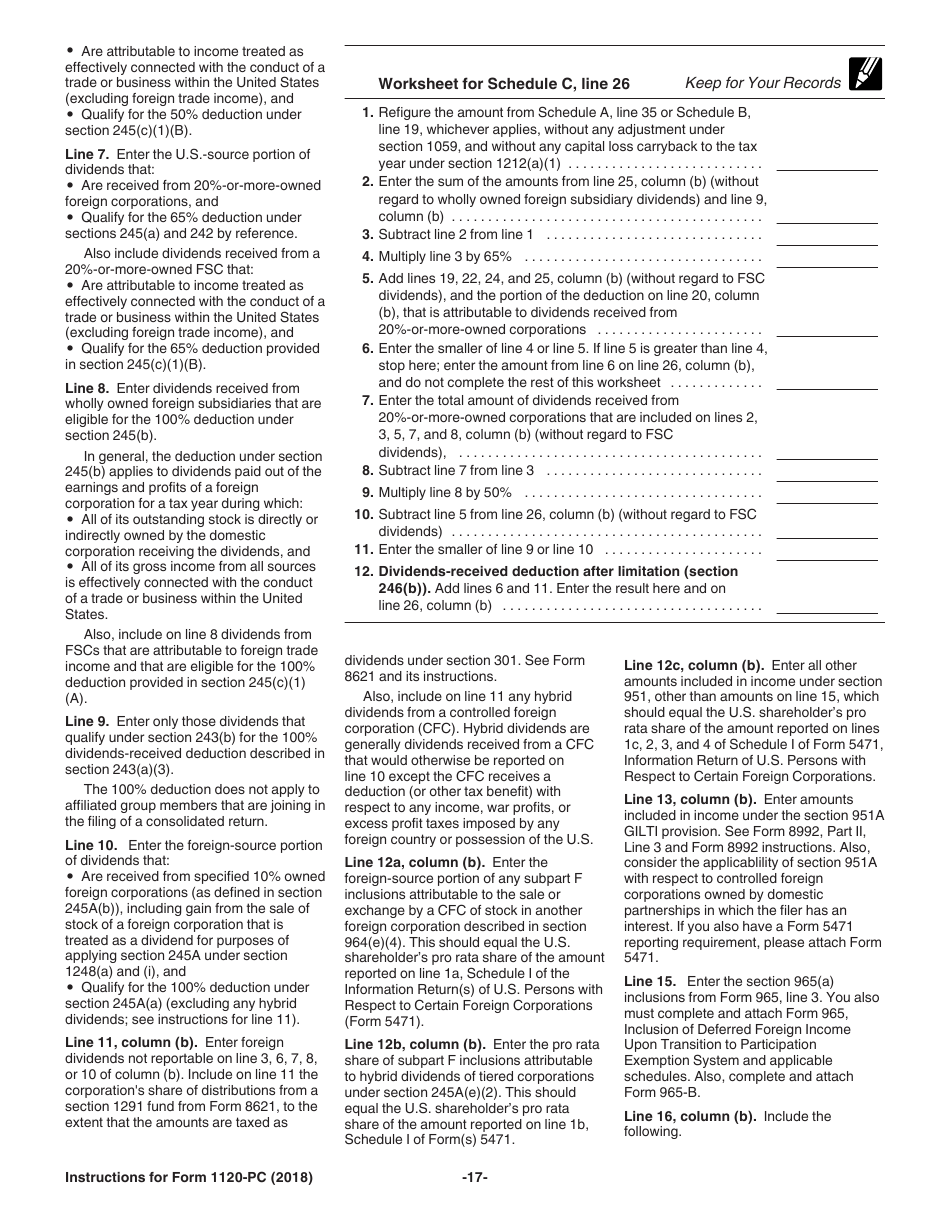 Instructions for IRS Form 1120-PC U.S. Property and Casualty Insurance Company Income Tax Return, Page 17