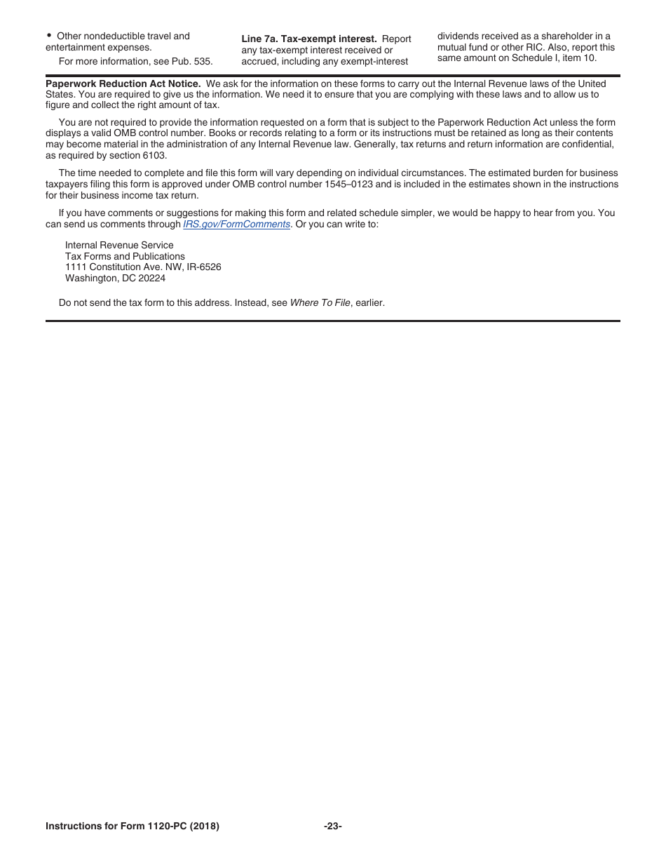Instructions for IRS Form 1120-PC U.S. Property and Casualty Insurance Company Income Tax Return, Page 23
