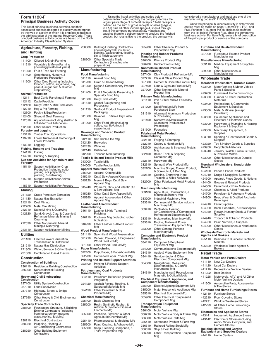 Instructions for IRS Form 1120-F U.S. Income Tax Return of a Foreign Corporation, Page 34