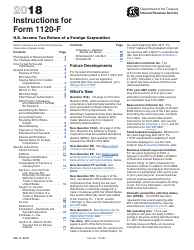 Document preview: Instructions for IRS Form 1120-F U.S. Income Tax Return of a Foreign Corporation