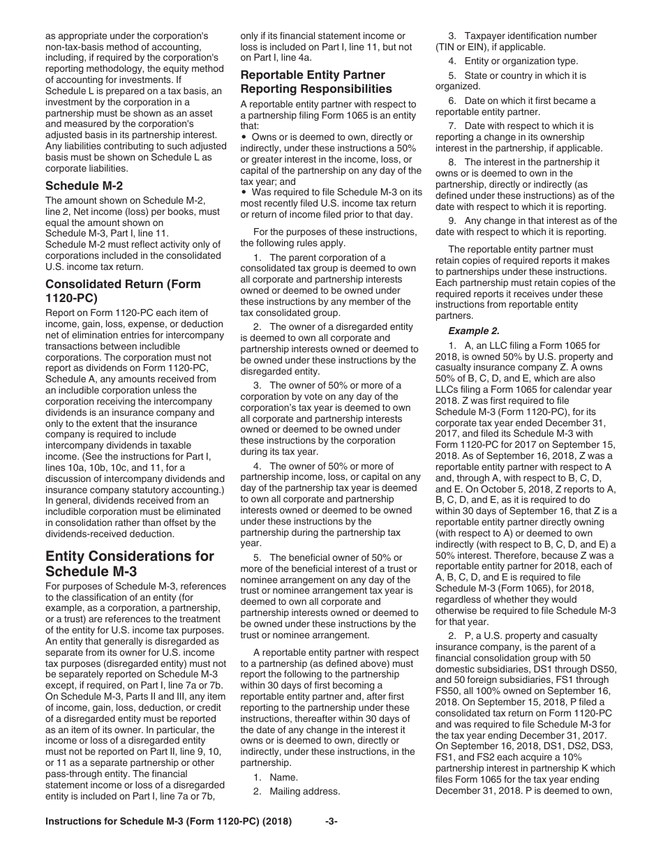 Instructions for IRS Form 1120-PC Schedule M-3 Net Income (Loss) Reconciliation for U.S. Property and Casualty Insurance Companies With Total Assets of $10 Million or More, Page 3