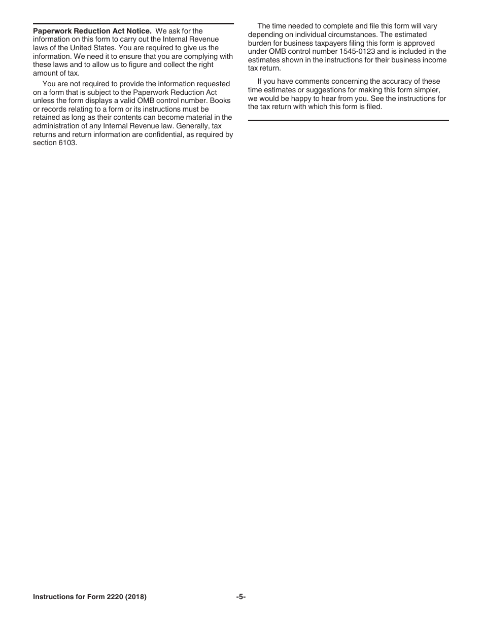 Instructions for IRS Form 2220 Underpayment of Estimated Tax by Corporations, Page 5