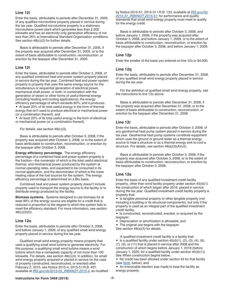 Instructions for IRS Form 3468 Investment Credit, Page 7