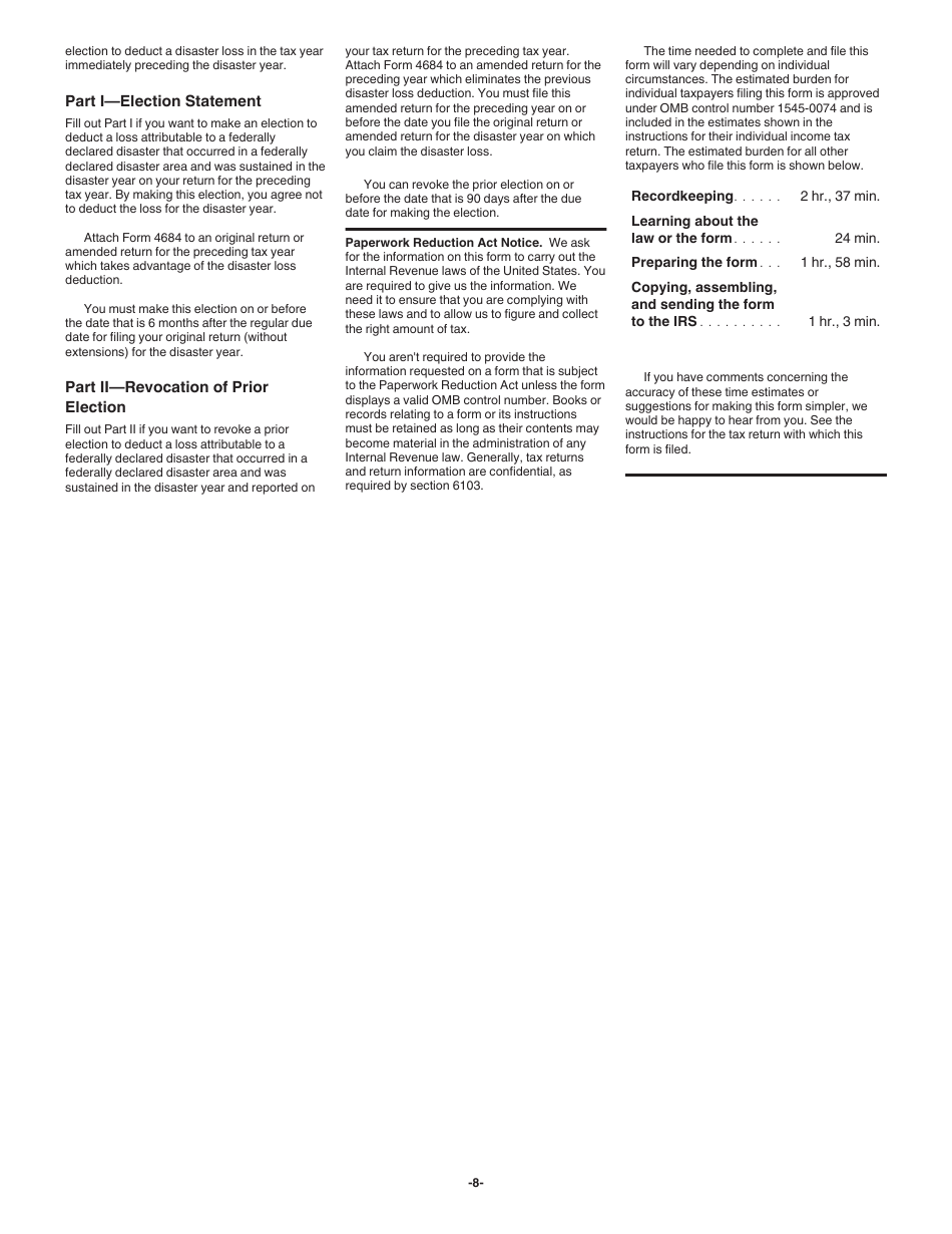 Instructions for IRS Form 4684 Casualties and Thefts, Page 8