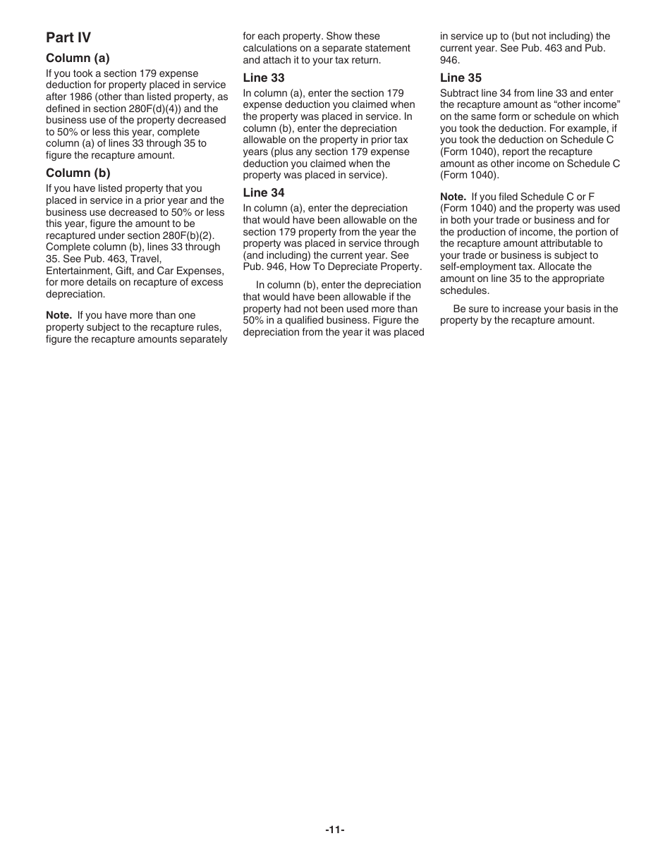 Instructions for IRS Form 4797 Sales of Business Property, Page 11