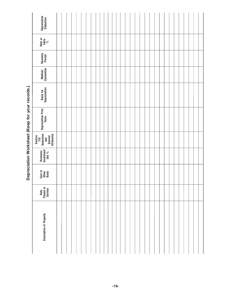 Instructions for IRS Form 4562 Depreciation and Amortization (Including Information on Listed Property), Page 19