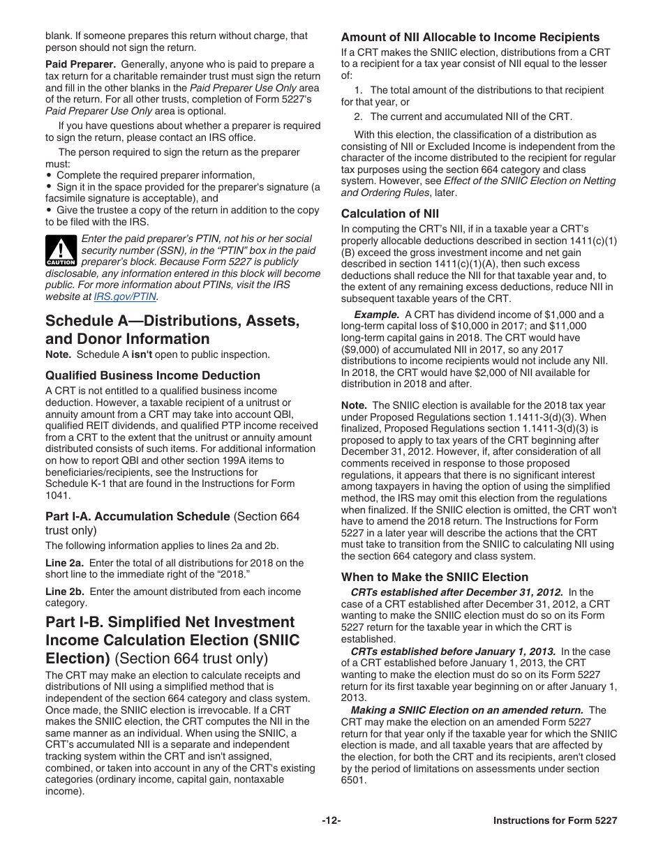 Instructions for IRS Form 5227 Split-Interest Trust Information Return, Page 12