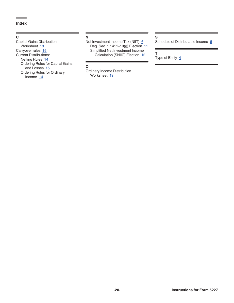 Instructions for IRS Form 5227 Split-Interest Trust Information Return, Page 20