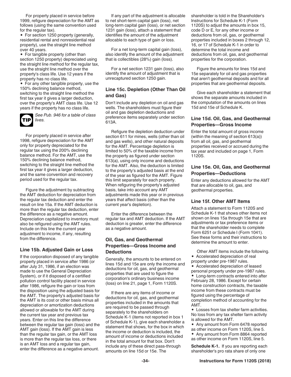 Instructions for IRS Form 1120S U.S. Income Tax Return for an S Corporation, Page 34