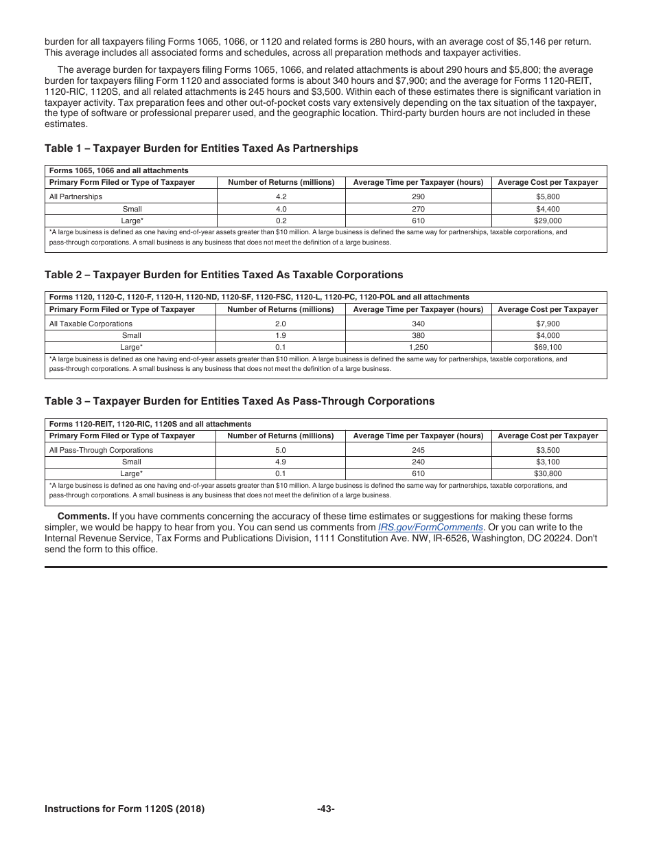 Instructions for IRS Form 1120S U.S. Income Tax Return for an S Corporation, Page 43