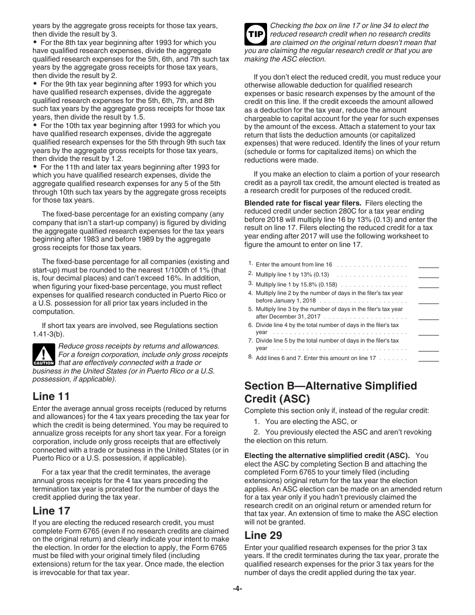 Instructions for IRS Form 6765 Credit for Increasing Research Activities, Page 4