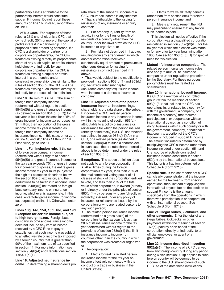 Instructions for IRS Form 5471 Information Return of U.S. Persons With Respect to Certain Foreign Corporations, Page 16