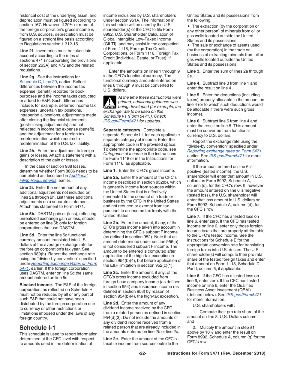 Instructions for IRS Form 5471 Information Return of U.S. Persons With Respect to Certain Foreign Corporations, Page 22