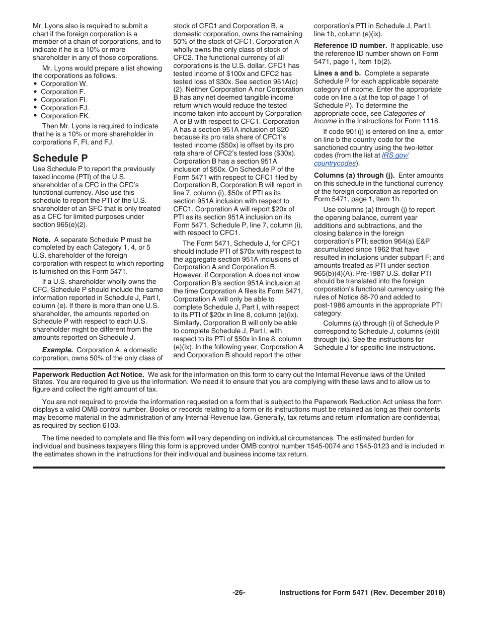 Instructions for IRS Form 5471 Information Return of U.S. Persons With Respect to Certain Foreign Corporations, Page 26