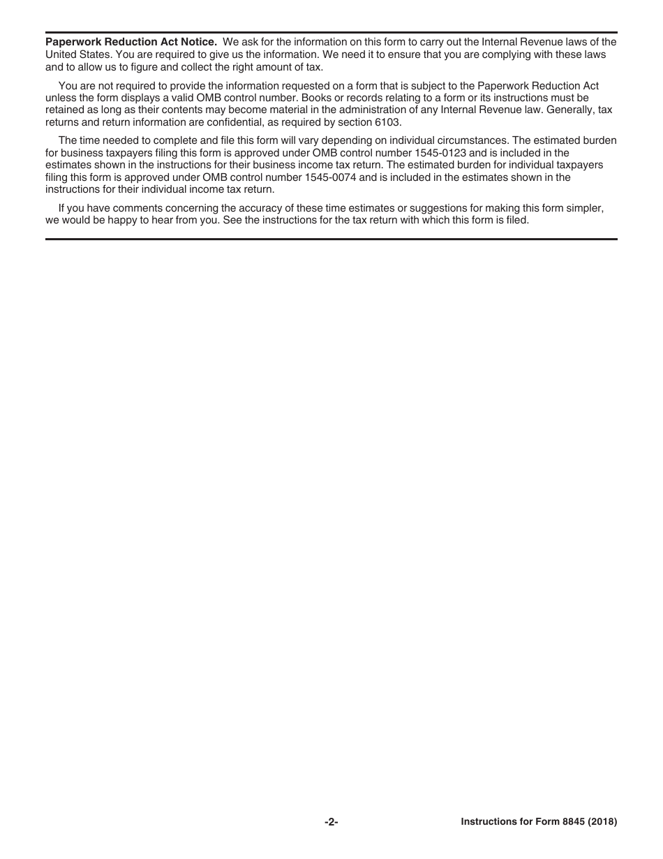 Instructions for IRS Form 8845 Indian Employment Credit, Page 2