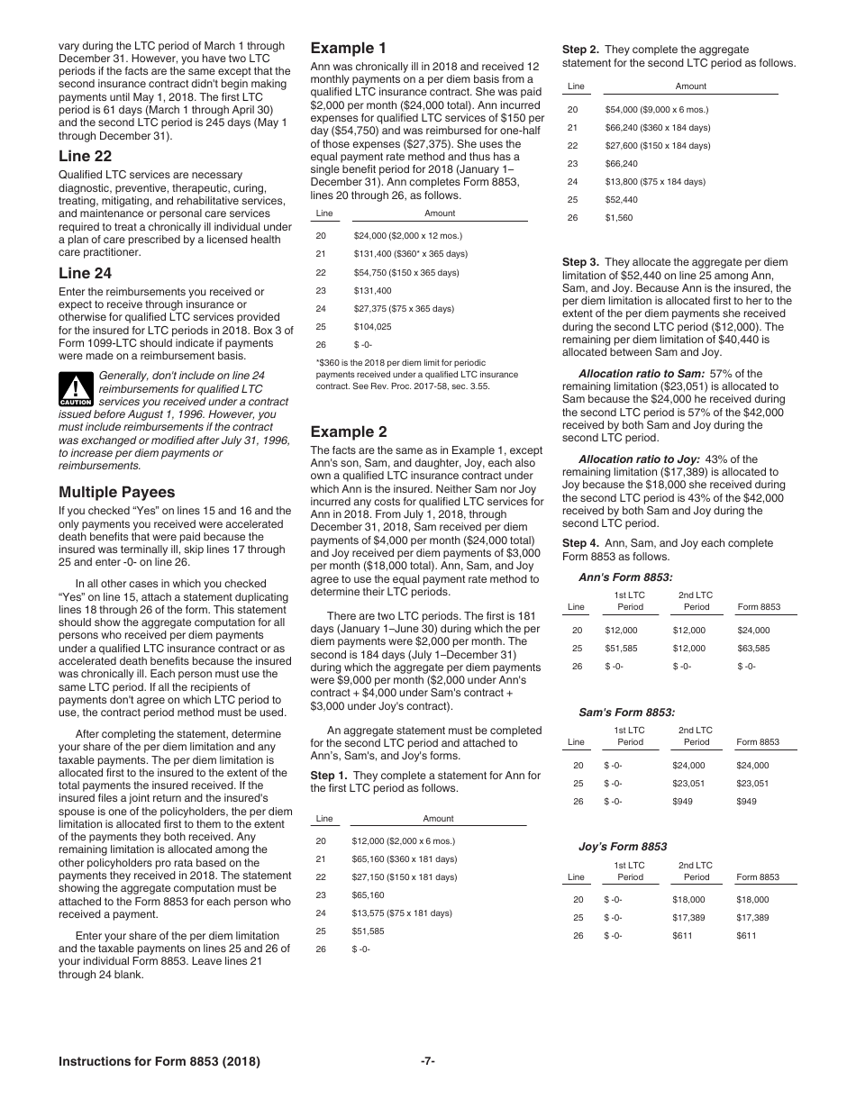 Instructions for IRS Form 8853 Archer Msas and Long-Term Care Insurance Contracts, Page 7