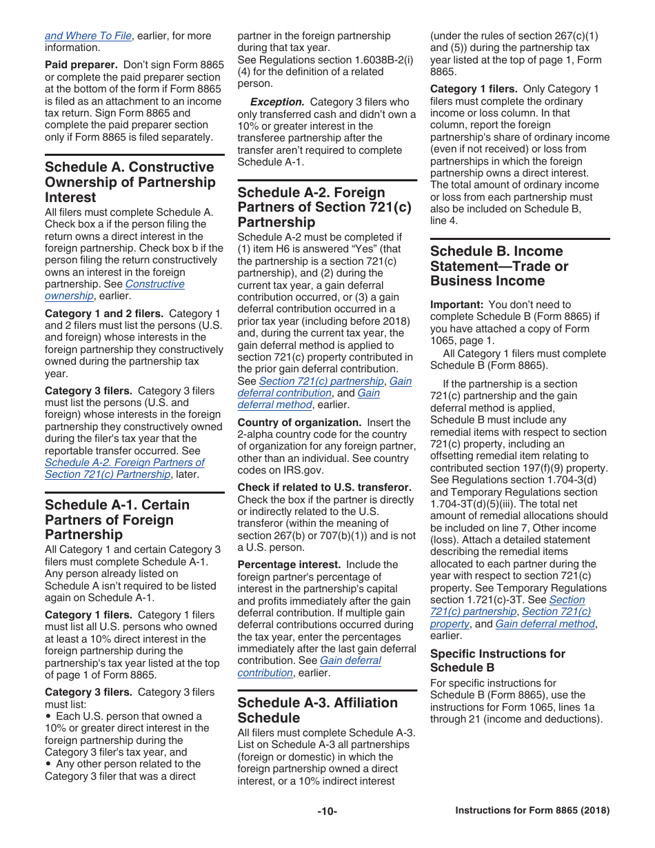 Instructions for IRS Form 8865 Return of U.S. Persons With Respect to Certain Foreign Partnerships, Page 10
