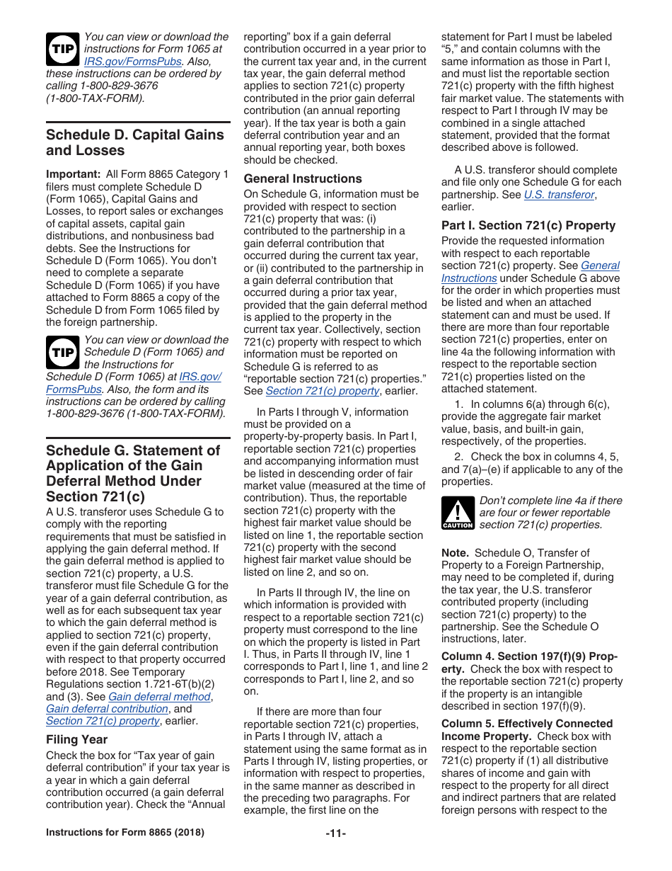 Instructions for IRS Form 8865 Return of U.S. Persons With Respect to Certain Foreign Partnerships, Page 11