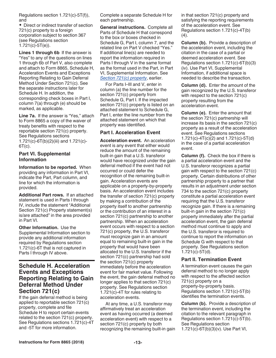 Instructions for IRS Form 8865 Return of U.S. Persons With Respect to Certain Foreign Partnerships, Page 13
