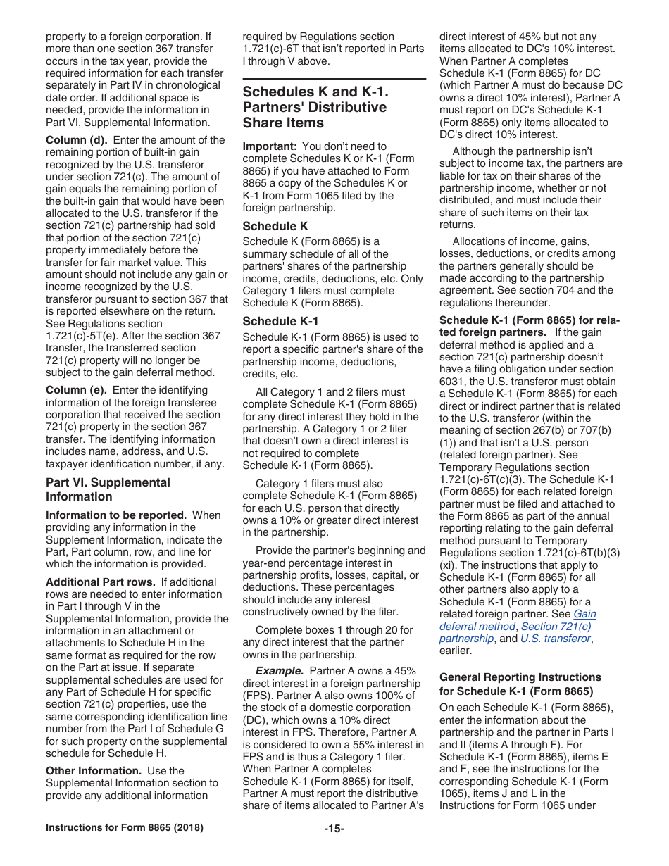 Instructions for IRS Form 8865 Return of U.S. Persons With Respect to Certain Foreign Partnerships, Page 15