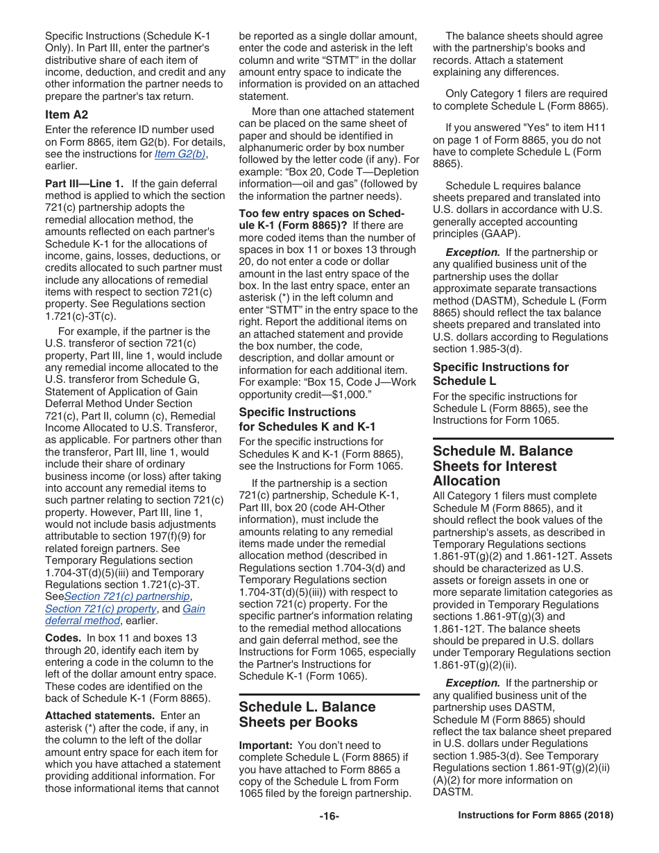 Instructions for IRS Form 8865 Return of U.S. Persons With Respect to Certain Foreign Partnerships, Page 16