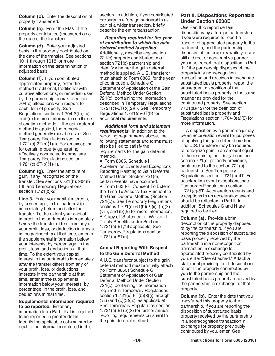 Instructions for IRS Form 8865 Return of U.S. Persons With Respect to Certain Foreign Partnerships, Page 18