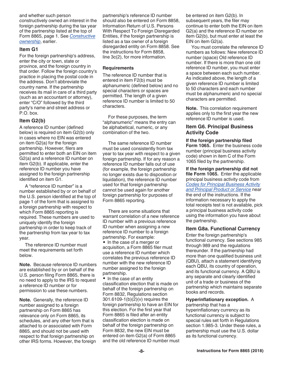 Instructions for IRS Form 8865 Return of U.S. Persons With Respect to Certain Foreign Partnerships, Page 8