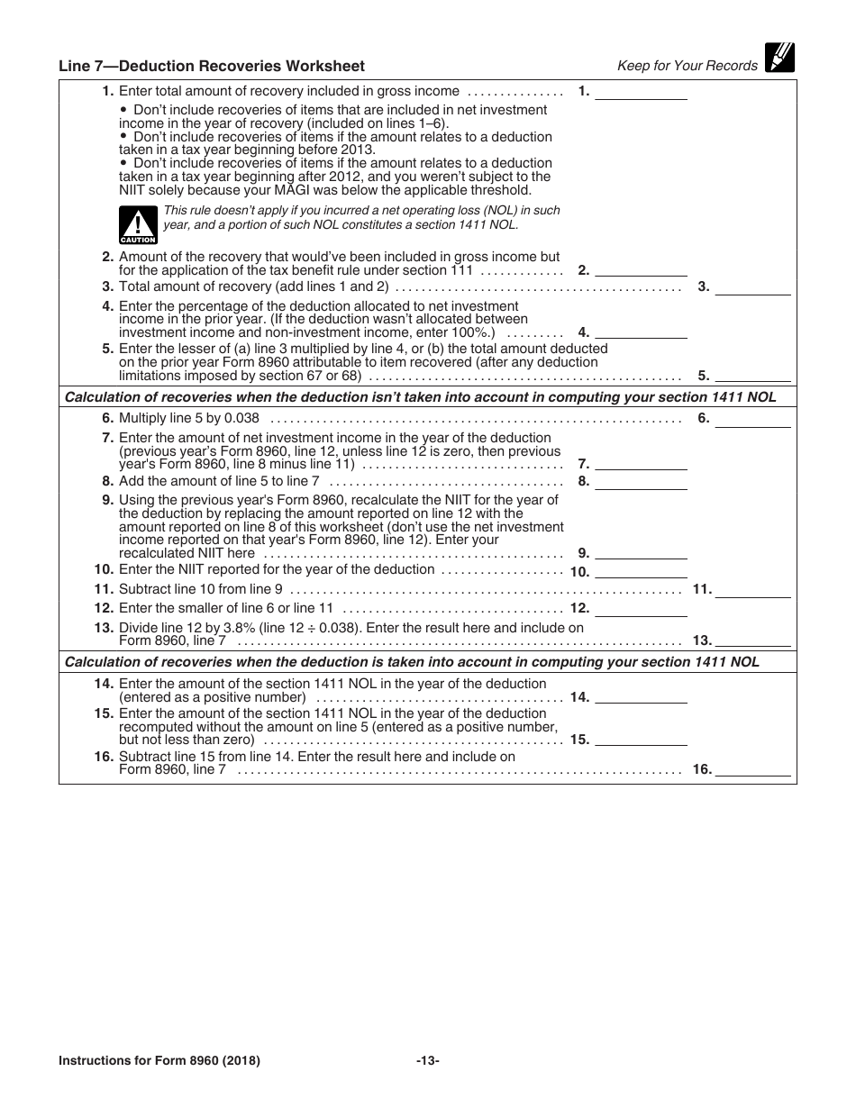 Instructions for IRS Form 8960 Net Investment Income Tax - Individuals, Estates, and Trusts, Page 13