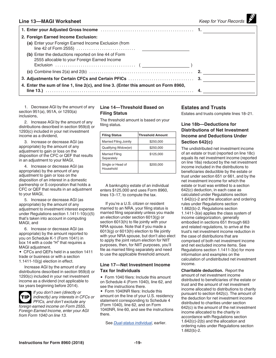 Instructions for IRS Form 8960 Net Investment Income Tax - Individuals, Estates, and Trusts, Page 19