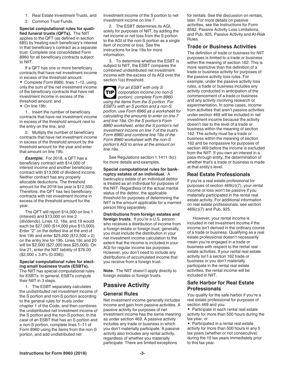 Instructions for IRS Form 8960 Net Investment Income Tax - Individuals, Estates, and Trusts, Page 3