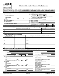 Document preview: IRS Form 433-B Collection Information Statement for Businesses