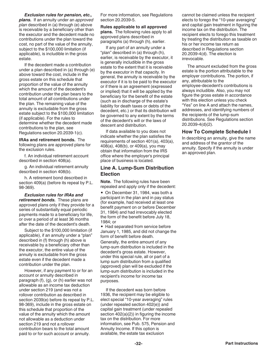 Instructions for IRS Form 706 United States Estate (And Generation-Skipping Transfer) Tax Return, Page 32