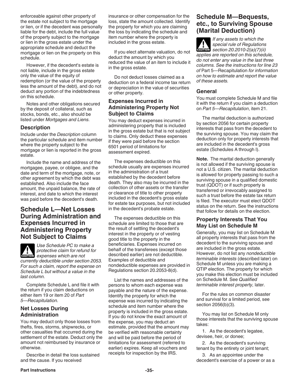 Instructions for IRS Form 706 United States Estate (And Generation-Skipping Transfer) Tax Return, Page 35