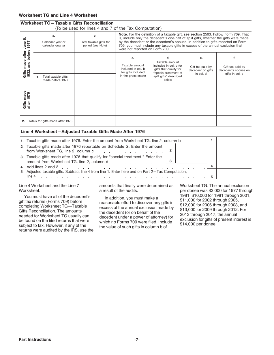 Instructions for IRS Form 706 United States Estate (And Generation-Skipping Transfer) Tax Return, Page 7