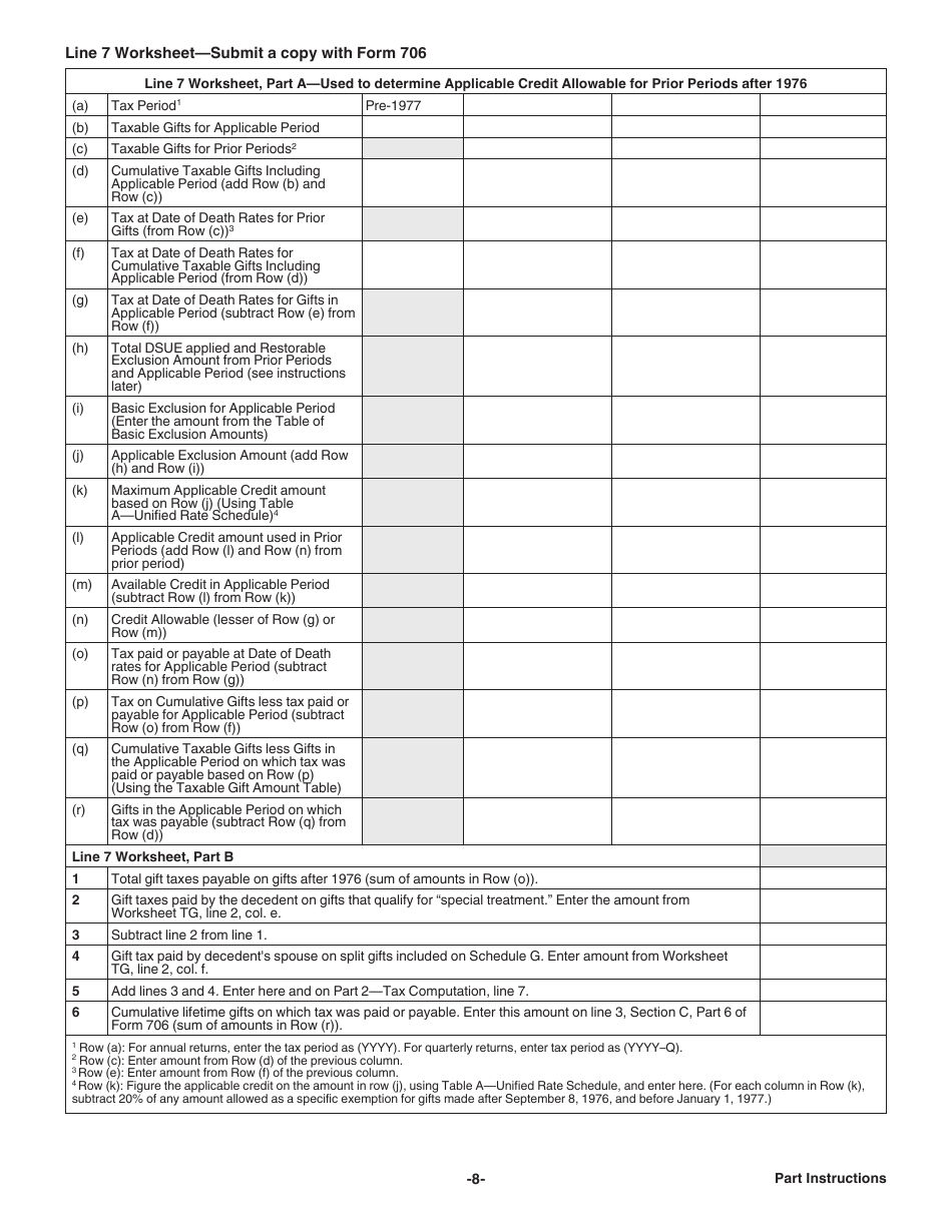 Instructions for IRS Form 706 United States Estate (And Generation-Skipping Transfer) Tax Return, Page 8