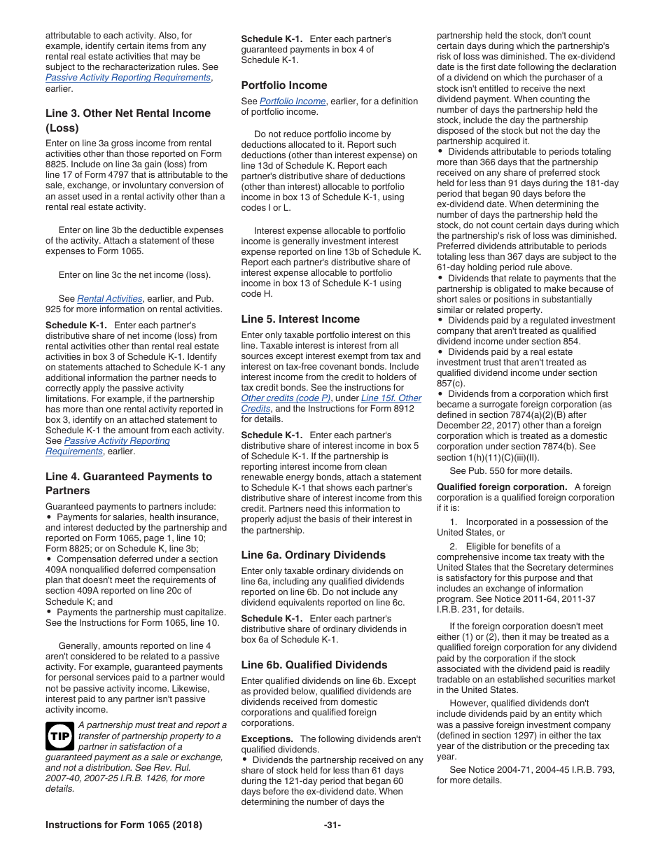 Instructions for IRS Form 1065 U.S. Return of Partnership Income, Page 31