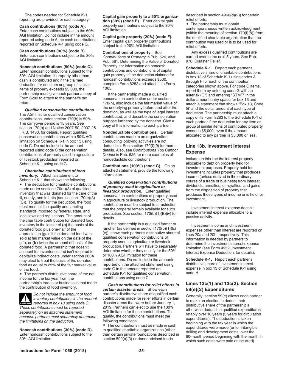 Instructions for IRS Form 1065 U.S. Return of Partnership Income, Page 35