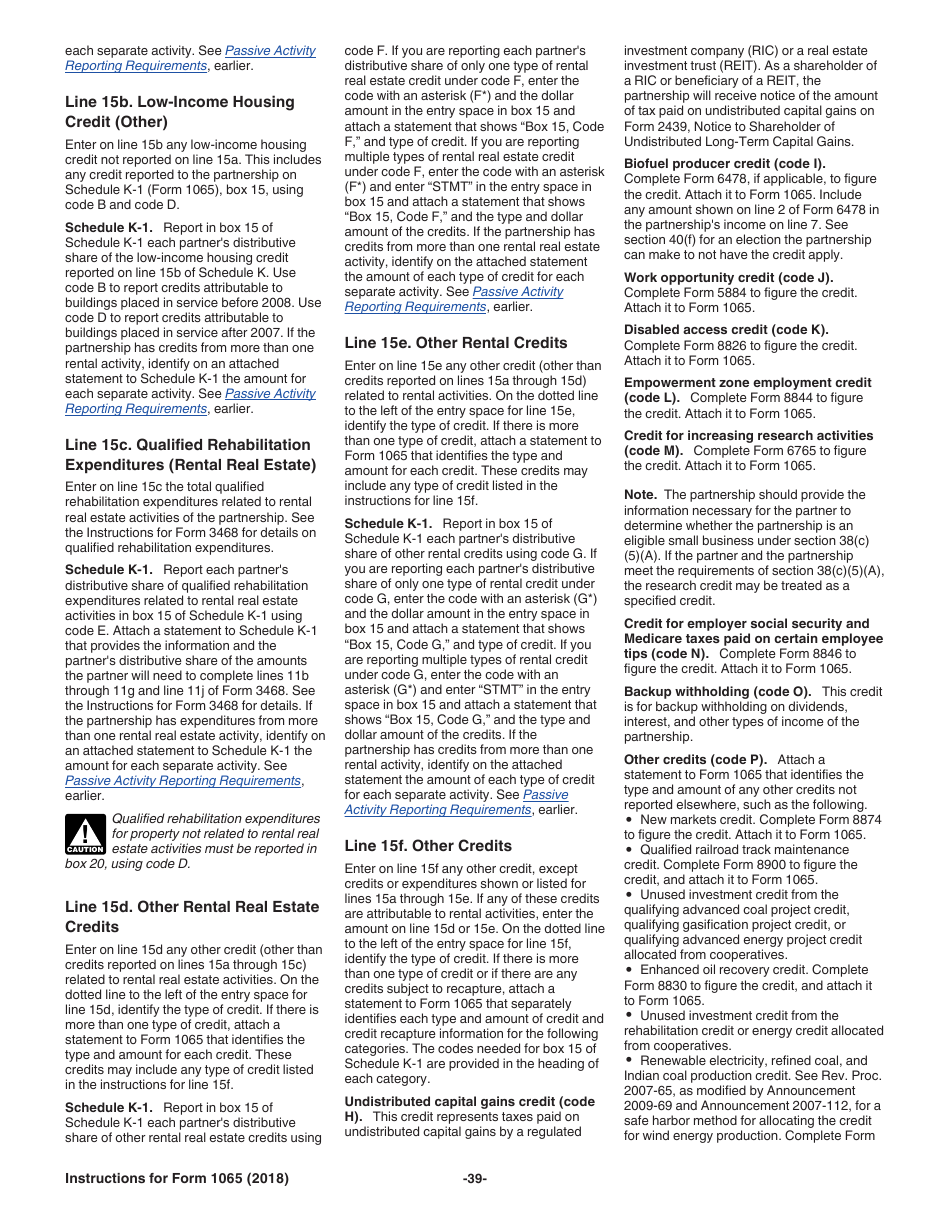 Instructions for IRS Form 1065 U.S. Return of Partnership Income, Page 39