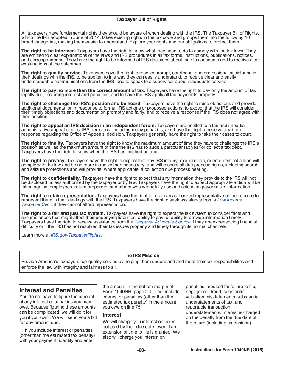 Instructions for IRS Form 1040NR U.S. Nonresident Alien Income Tax Return, Page 60