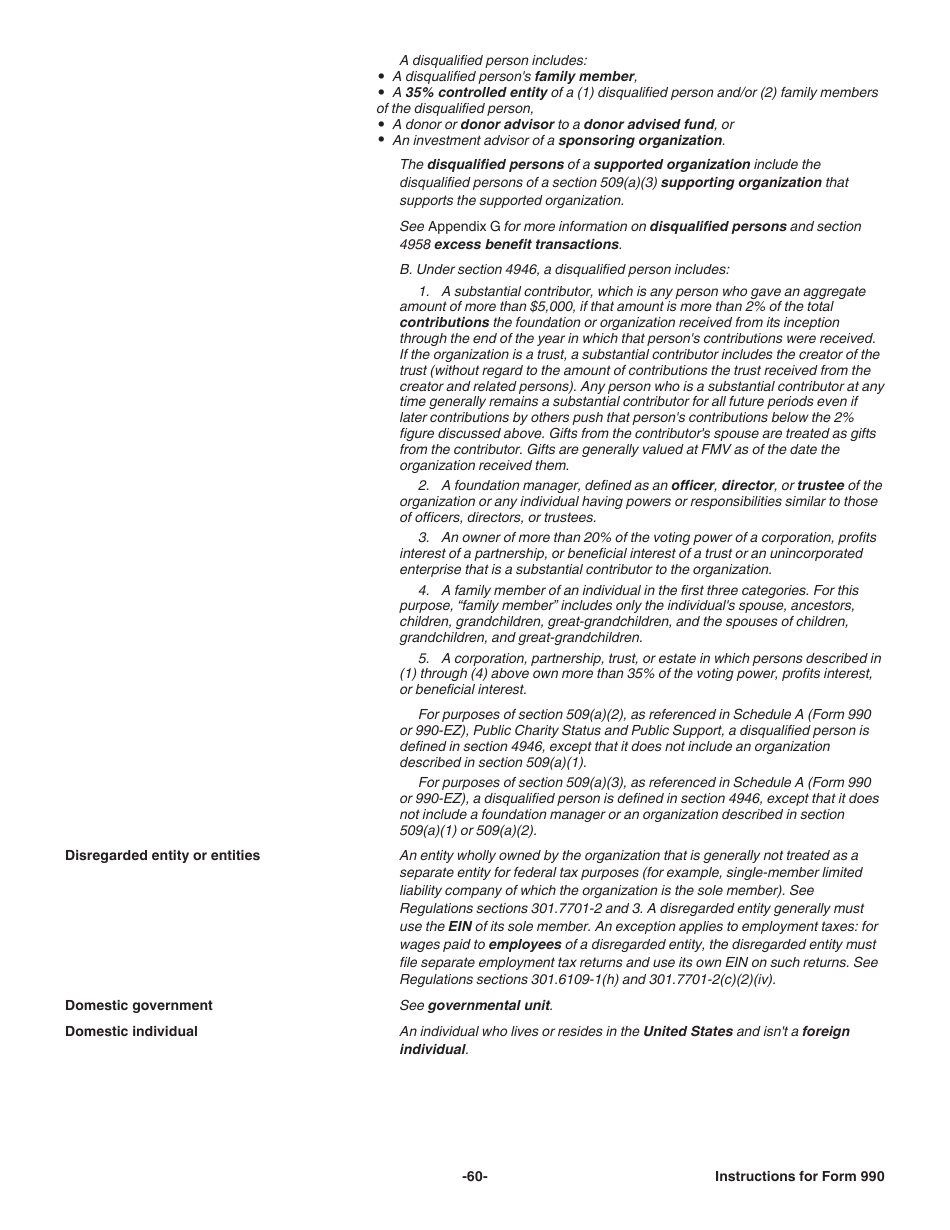 Instructions for IRS Form 990 Return of Organization Exempt From Income Tax, Page 60