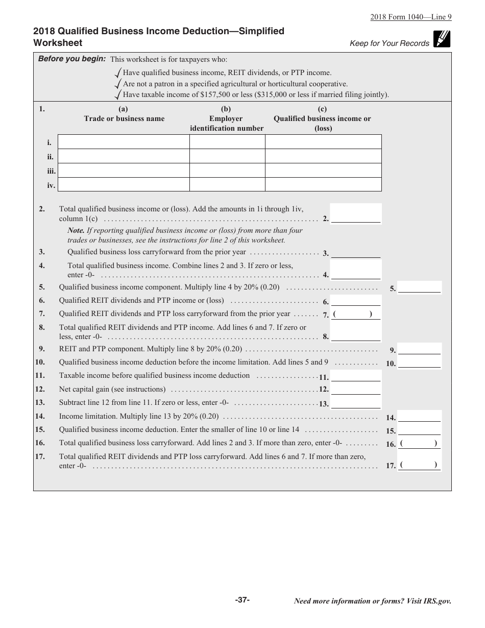 Instructions for IRS Form 1040 U.S. Individual Income Tax Return, Page 37
