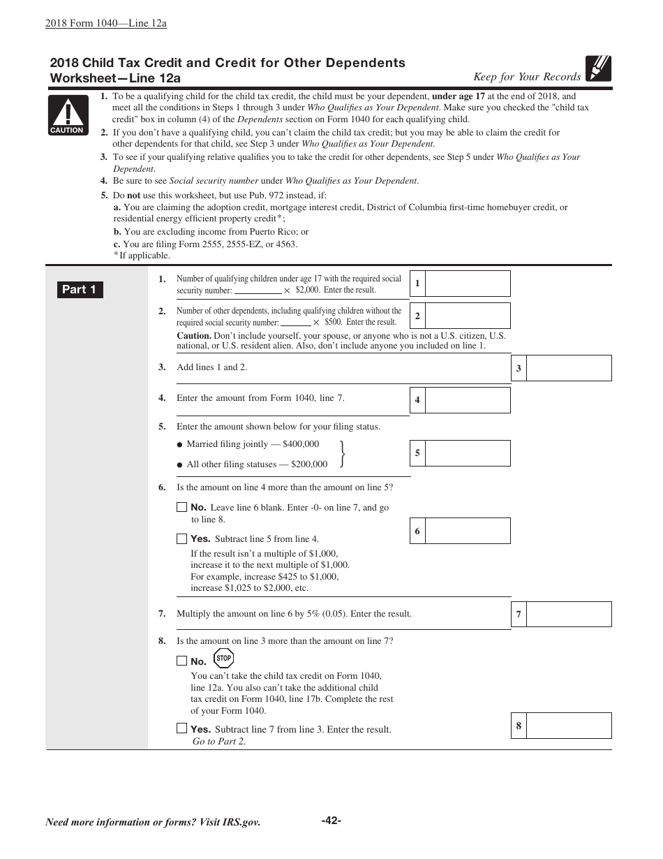 Instructions for IRS Form 1040 U.S. Individual Income Tax Return, Page 42