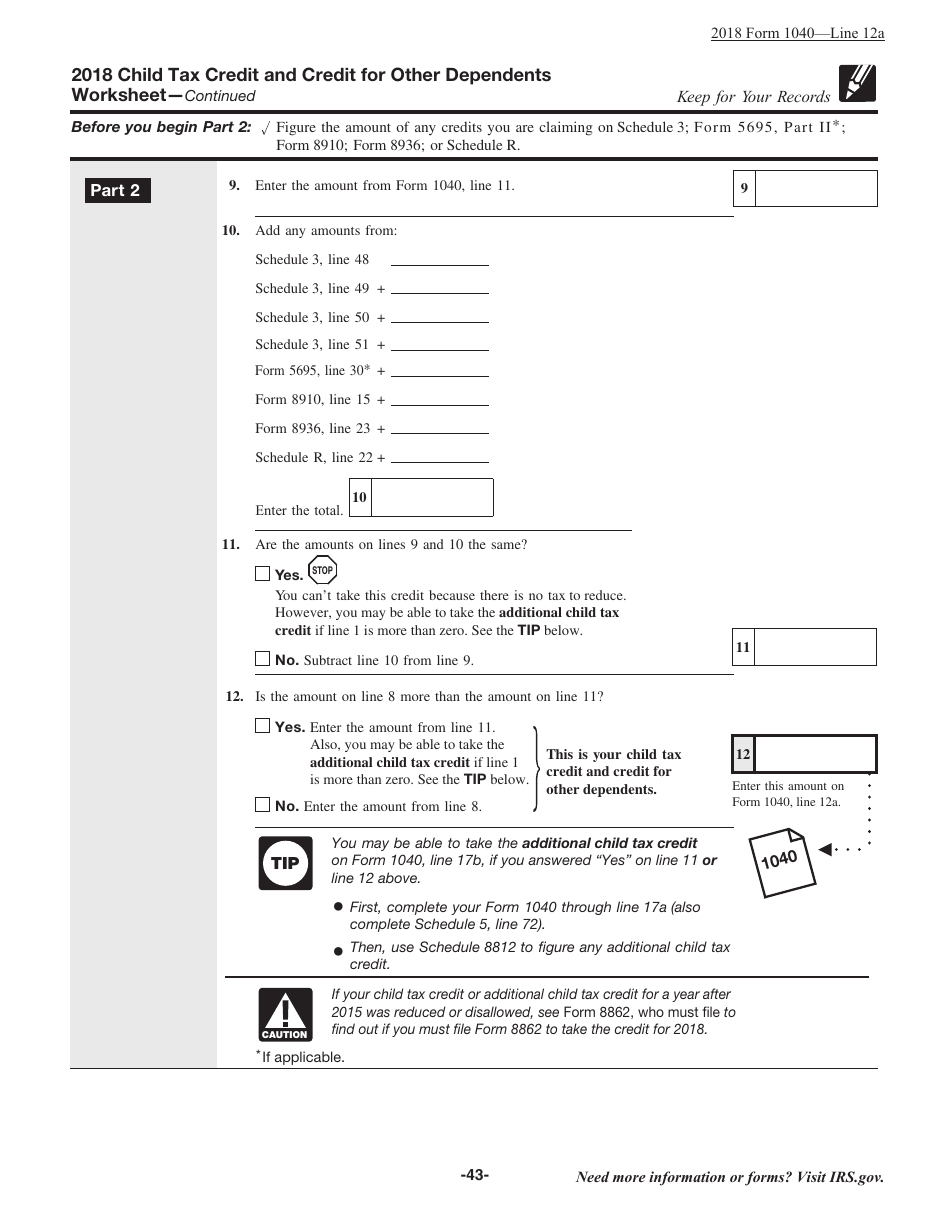 Instructions for IRS Form 1040 U.S. Individual Income Tax Return, Page 43