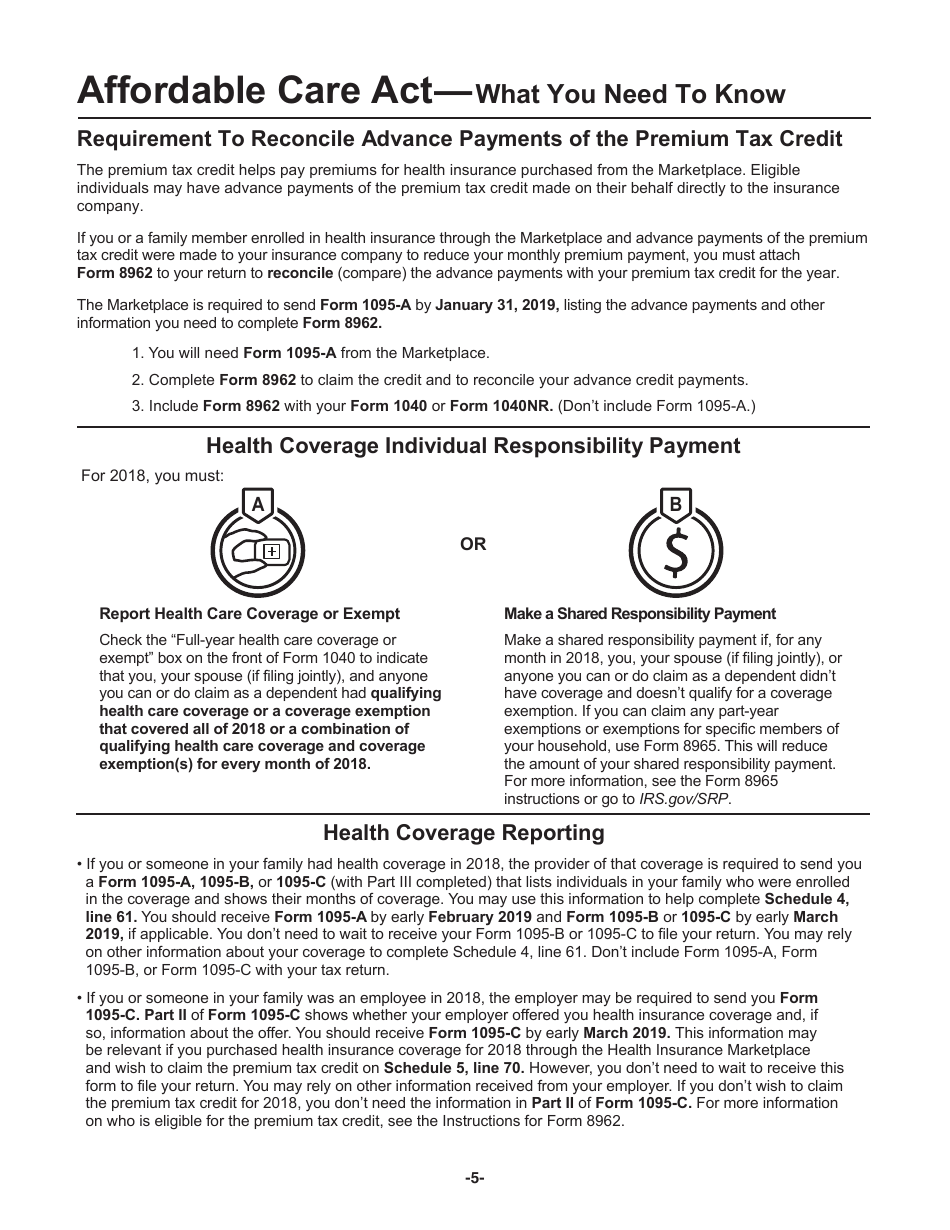 Instructions for IRS Form 1040 U.S. Individual Income Tax Return, Page 5