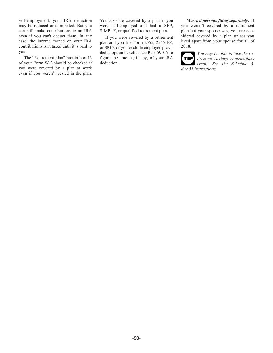 Instructions for IRS Form 1040 U.S. Individual Income Tax Return, Page 93